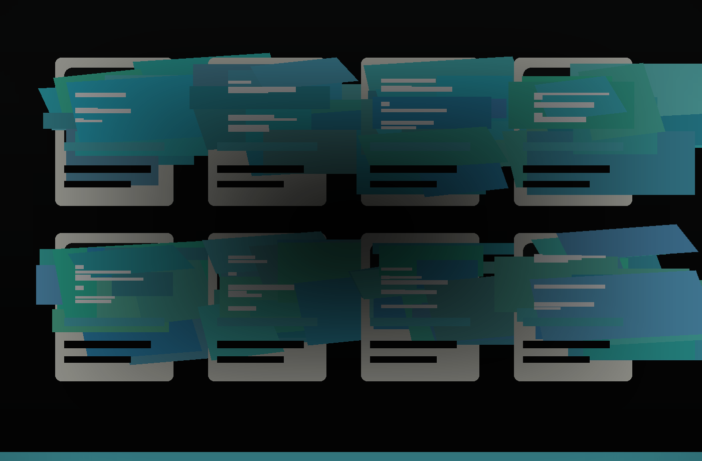 Abstract grid of campaign social assets.